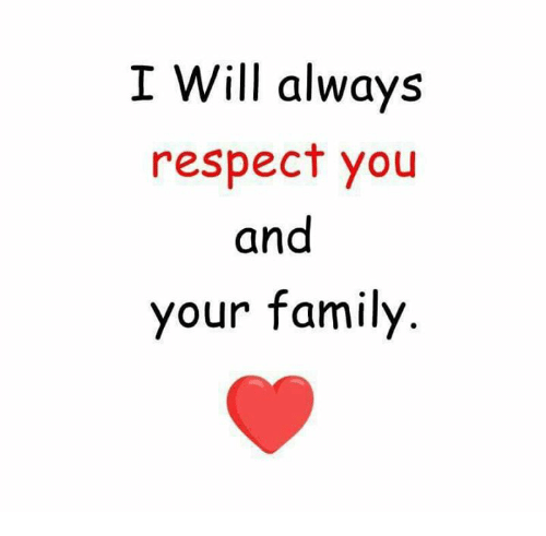 i will respect you